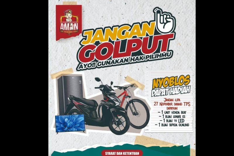 Polres Trenggalek siapkan hadiah untuk rangsang partisipasi pemilih