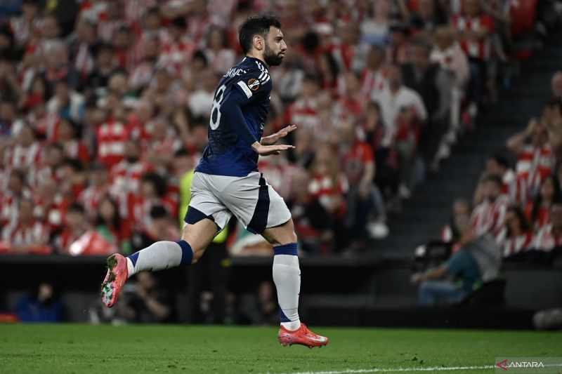 Bruno Fernandes pimpin MU menangi leg pertama semifinal di Bilbao