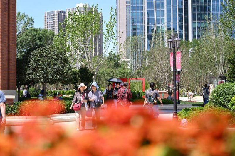 Menilik taman kecil yang suguhkan pemandangan indah di Tianjin