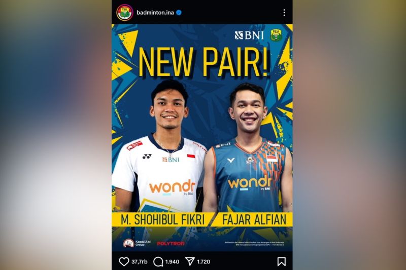 PBSI pasangkan Fajar Alfian dengan Shohibul Fikri di tur Asia – ANTARA News