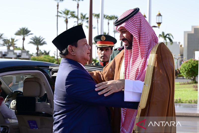 Presiden Prabowo disambut Pangeran MBS