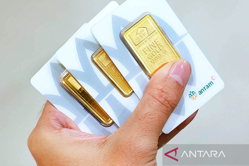 Harga emas Antam hari ini naik tipis Rp1.000 jadi Rp1,908 juta/gram