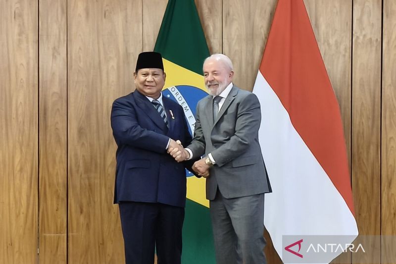 Presiden Prabowo Subianto bertemu Lula da Silva di Istana Kepresidenan  Brasil