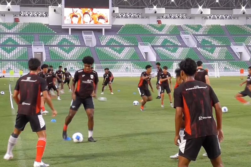 Jelang lawan Tajikistan, Indonesia U17 latihan di Stadion Utama Sumut – ANTARA News