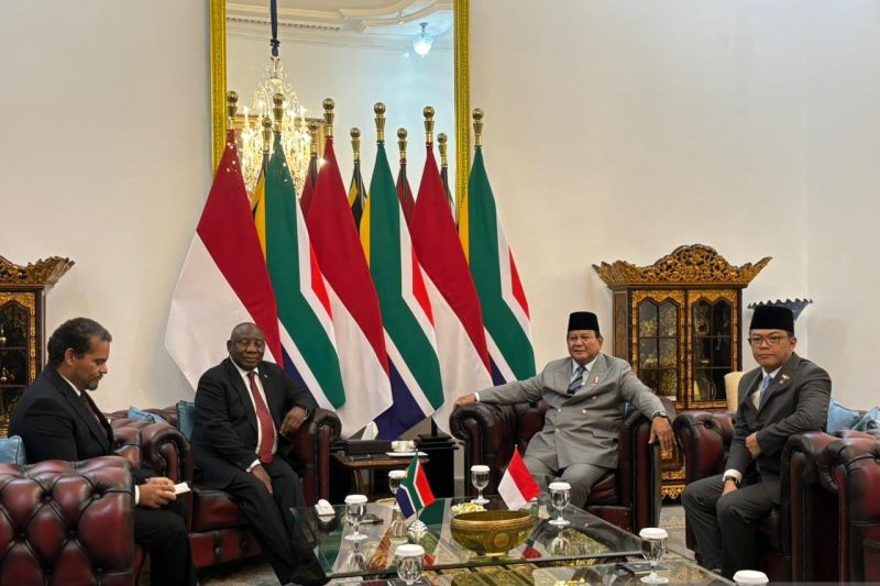 Presiden Prabowo terima kunjungan Presiden Afrika Selatan di Istana