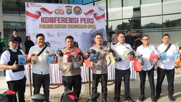 Polres Tangerang Kota Bekuk 17 Pelaku Curanmor, 3 Pikap-21 Motor Disita