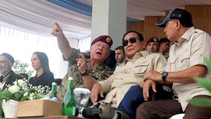 Prabowo dan Raja Abdullah Saksikan Demo Drone Kolaborasi TNI dan Militer Yordania