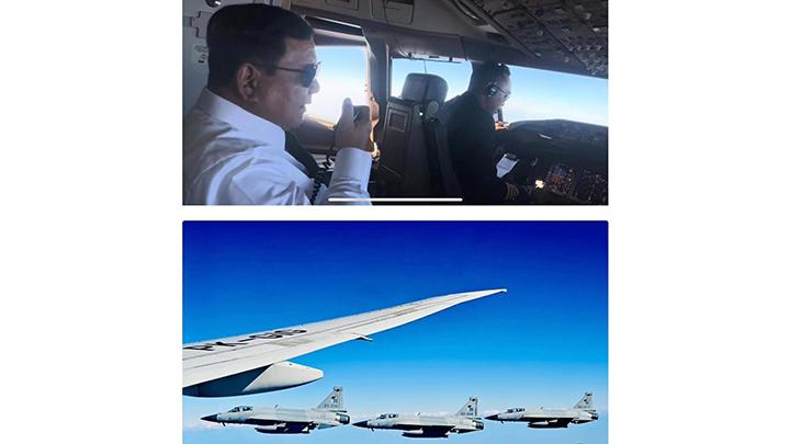 Prabowo Dikawal Enam Jet Tempur Ketika Berkunjung ke Pakistan