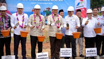 Menkop Groundbreaking SPBU Nelayan & Gerai Kopdes Merah Putih di Tukak