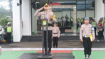 Polres Tangsel Gelar Apel Operasi Lilin, Pastikan Kesiapan Pelayanan Nataru