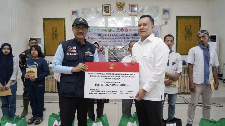 Kemensos Salurkan Santunan untuk Ahli Waris Korban Banjir Sibolga