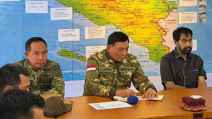 Menhan Bahas Rencana Kerja Satgas Kuala di Aceh Tamiang