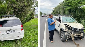 2 Mobil Tabrakan di Tol Jagorawi Arah Bogor hingga Ringsek