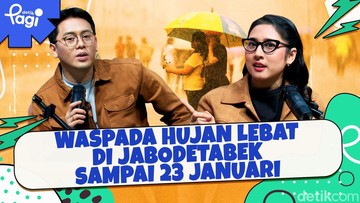 Waspada Hujan Lebat di Jabodetabek sampai 23 Januari