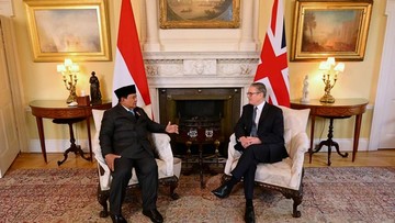 Prabowo Gelar Pertemuan 4 Mata dengan PM Inggris Keir Starmer di London