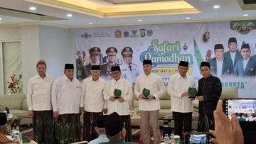 Pramono dan Kapolda Metro Hadiri Safari Ramadan Bersama Ulama di Cipayung