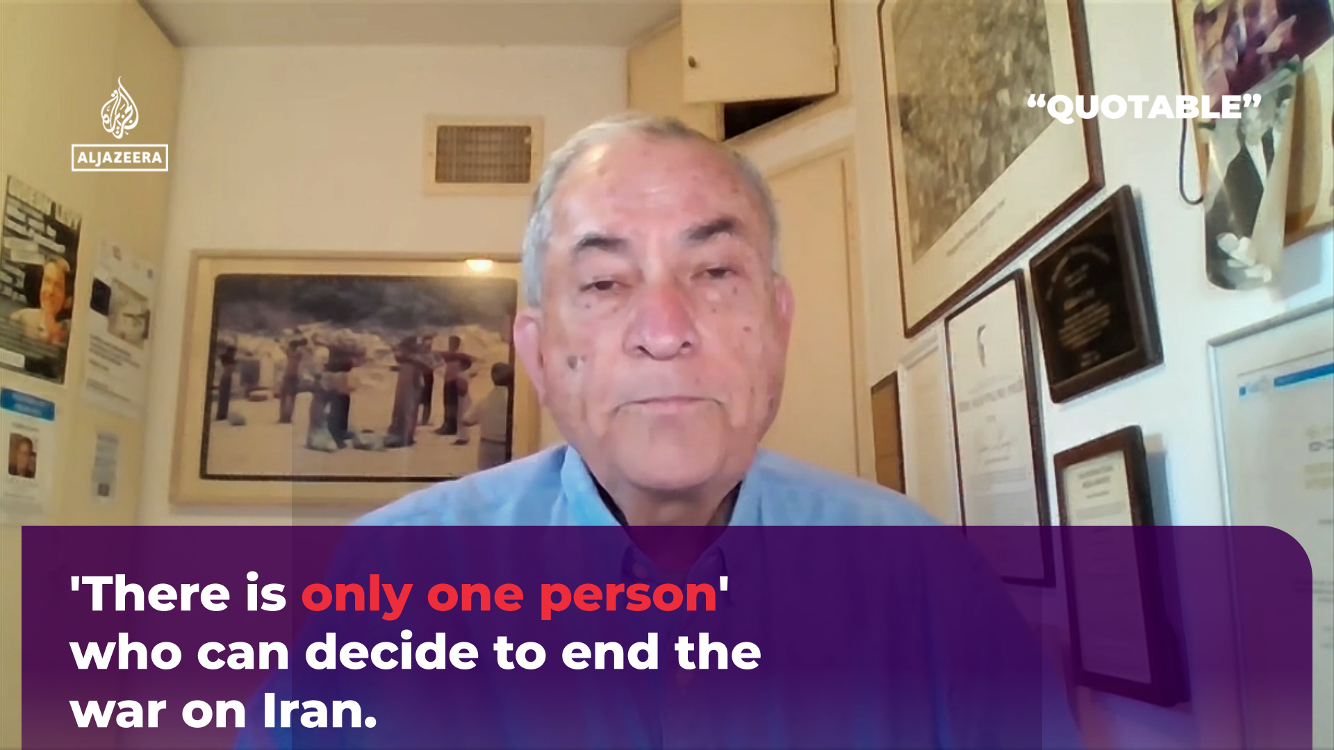 Hanya ada satu orang yang dapat memutuskan untuk mengakhiri perang terhadap Iran