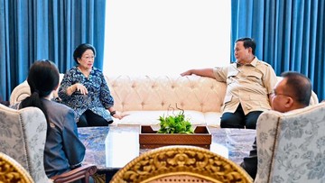 Kata PDIP soal Isi Pertemuan 2 Jam Prabowo dan Megawati di Istana