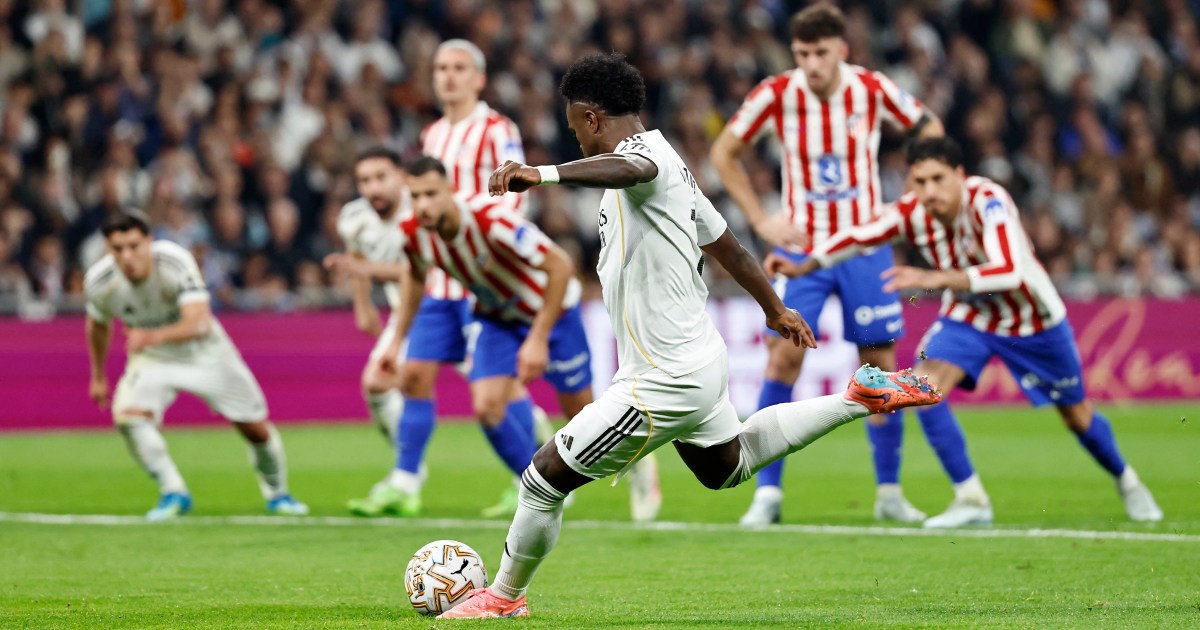 Vinicius mencetak dua gol saat Real Madrid mengalahkan Atletico 3-2 dalam derby yang menegangkan