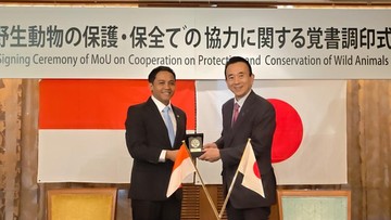 Menhut Teken MoU Perkuat Kerja Sama Konservasi Satwa Liar RI-Jepang