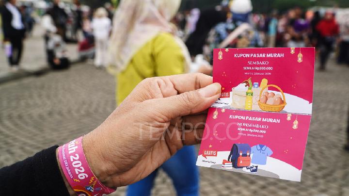 Total Kupon yang Dibagikan di Pasar Murah Monas Rp 50 Miliar