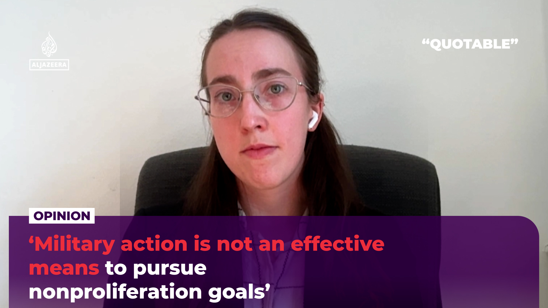 'Aksi militer bukanlah cara yang efektif untuk mencapai nonproliferasi'