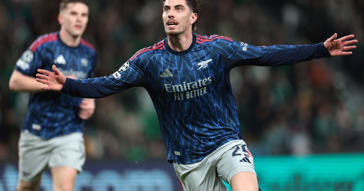 Arsenal mengalahkan Sporting dengan gol telat Havertz di perempat final Liga Champions