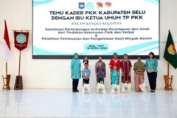Kunjungi Belu NTT, Ketum TP PKK Dorong Perlindungan Perempuan dan Anak