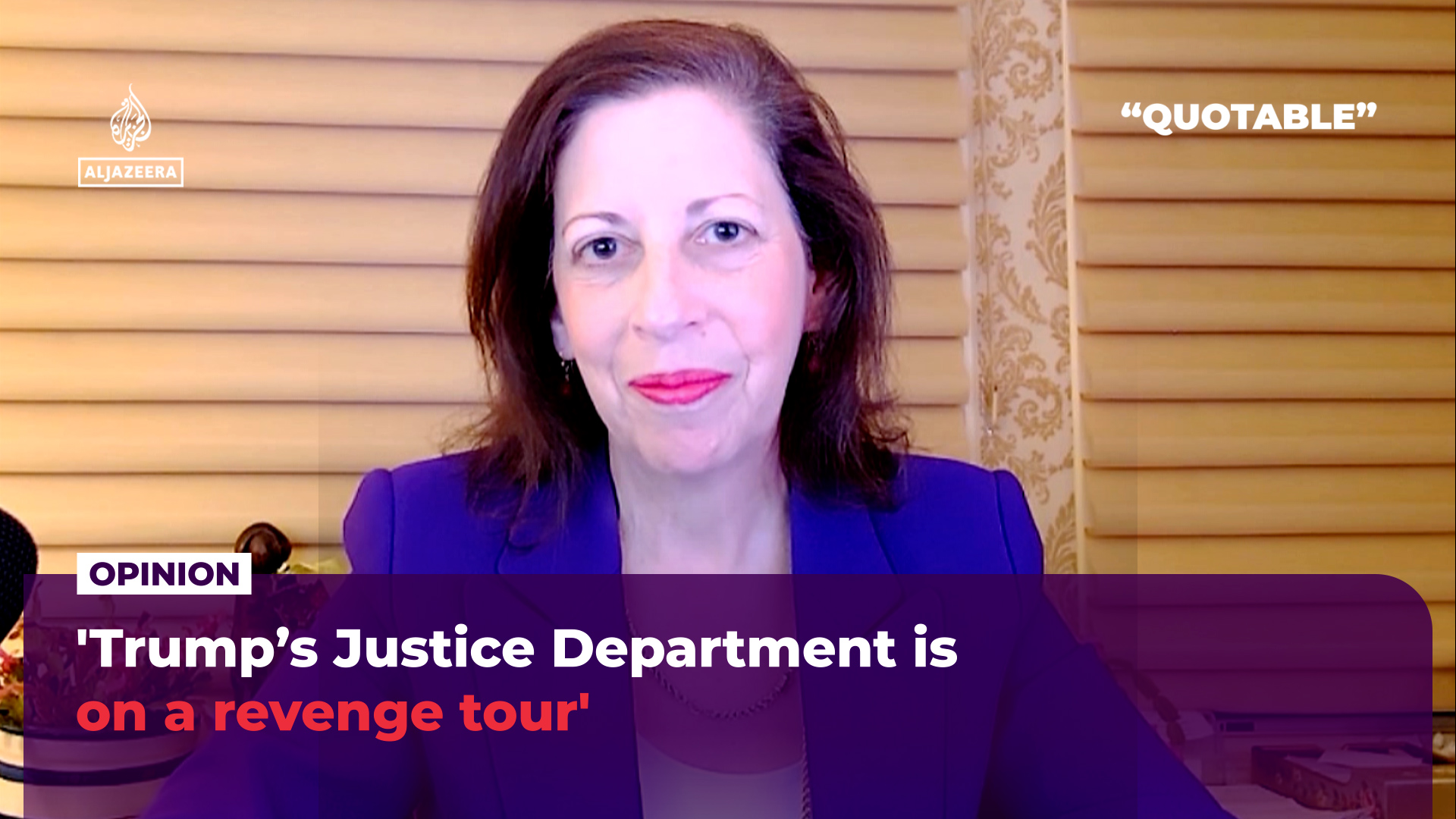 'Departemen Kehakiman Trump sedang melakukan tur balas dendam'