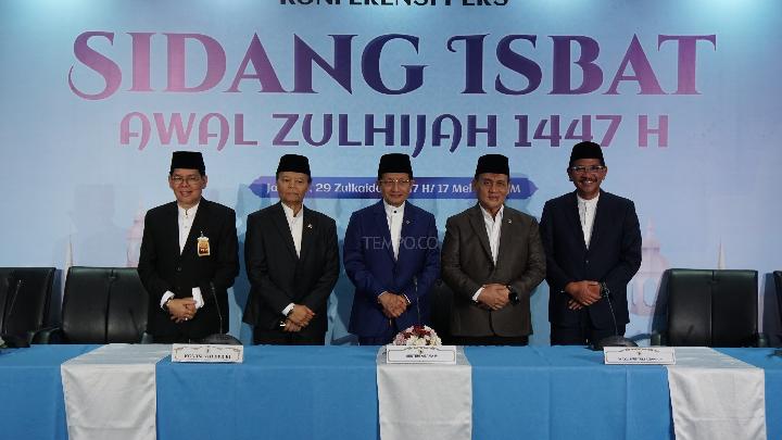 Kemenag Tetapkan Idul Adha 1447 H Jatuh pada Rabu 27 Mei