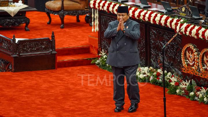 Prabowo Akan Pidato soal Perekonomian di Rapat Paripurna DPR