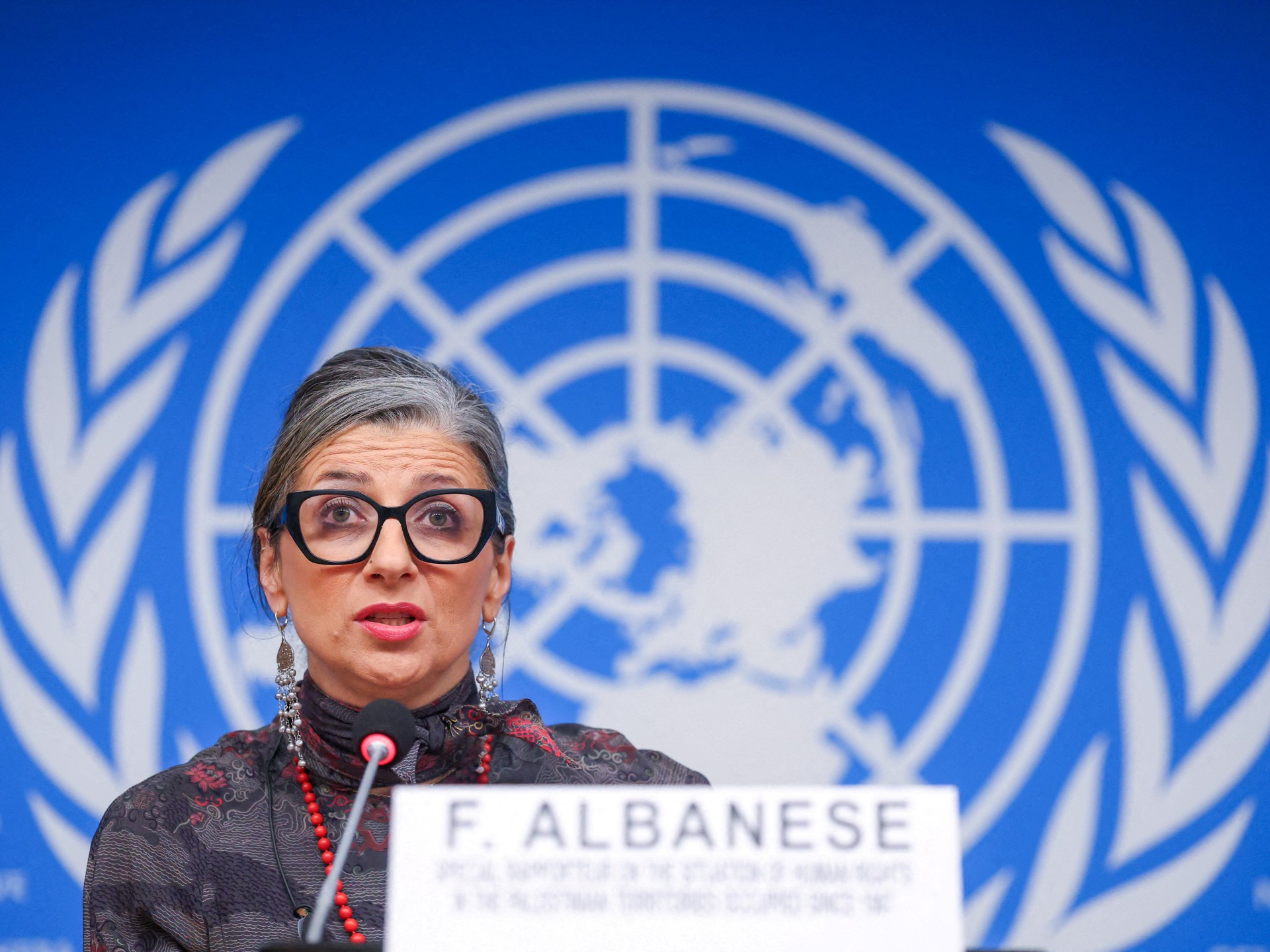 AS mengatakan belum mengubah pendiriannya mengenai sanksi terhadap Francesca Albanese