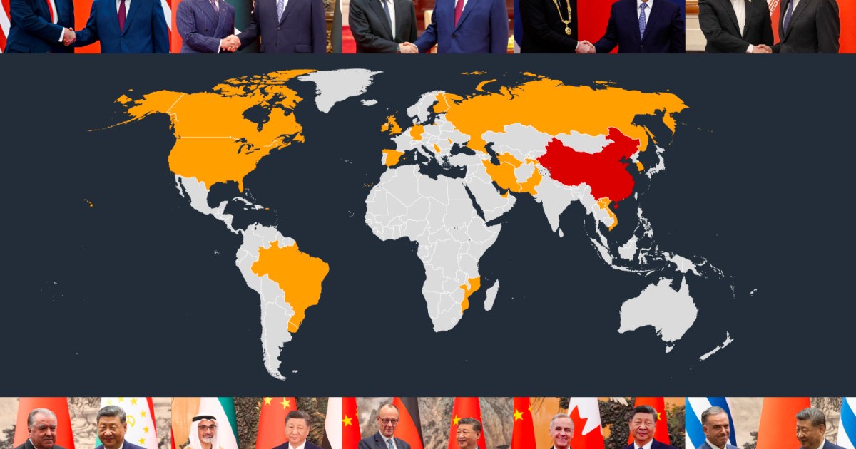 Setiap pemimpin dunia yang pernah mengunjungi Tiongkok pada tahun 2026 dalam satu grafik