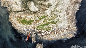 ⁠Terungkap Penyebab Kemunculan 'Pulau Sampah' di Pesisir Laut Jakarta