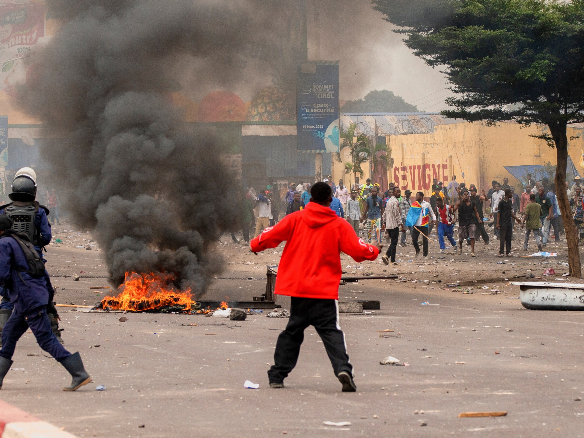 Bentrokan terjadi pada rapat umum Kongo yang menentang perubahan batas jabatan presiden