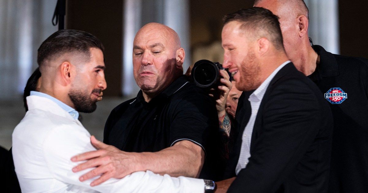 Topuria mendorong Gaethje ke Lincoln Memorial menjelang acara UFC Gedung Putih